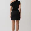 Alyn Off Shoulder Draped Mini Dress – Black Alyn Off Shoulder Draped Mini Dress – Black