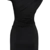 Alyn Off Shoulder Draped Mini Dress – Black Alyn Off Shoulder Draped Mini Dress – Black