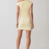 Alyn Off Shoulder Draped Mini Dress – Lemon Alyn Off Shoulder Draped Mini Dress – Lemon