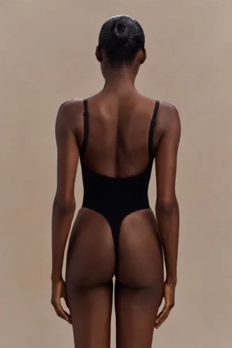 Alyssa Backless Shapewear Bodysuit – Black