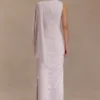 Amandine Ruched Slinky Maxi Dress – Pale Pink Amandine Ruched Slinky Maxi Dress – Pale Pink