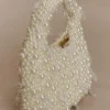 Amara Pearl Teardrop Beaded Bag – White Amara Pearl Teardrop Beaded Bag – White