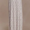 Amaris Gathered Plisse Maxi Skirt – Floral Ditsy Print