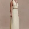 Amaris Gathered Plisse Maxi Skirt – Lemon