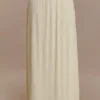 Amaris Gathered Plisse Maxi Skirt – Lemon