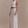 Amaris Sleeveless Plisse Halter Top – Floral Ditsy Print Amaris Sleeveless Plisse Halter Top – Floral Ditsy Print