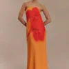Amaya Strapless Chiffon Maxi Dress – Koi Orchid Print Amaya Strapless Chiffon Maxi Dress – Koi Orchid Print