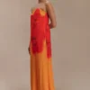Amaya Strapless Chiffon Maxi Dress – Koi Orchid Print Amaya Strapless Chiffon Maxi Dress – Koi Orchid Print