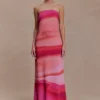 Amaya Strapless Chiffon Maxi Dress – Pink Sunset Print Amaya Strapless Chiffon Maxi Dress – Pink Sunset Print