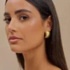 Amelia Textured Hoop – Gold Amelia Textured Hoop – Gold