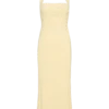 Amelita Suiting Halter Midi Dress – Pale Lemon Amelita Suiting Halter Midi Dress – Pale Lemon