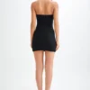 Amelita Suiting Halter Mini Dress – Black