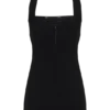 Amelita Suiting Halter Mini Dress – Black
