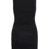 Amia Slinky Sleeveless Mini Dress With Hardware – Black Amia Slinky Sleeveless Mini Dress With Hardware – Black