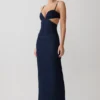 Amila Denim Cupped Maxi Dress – Indigo Blue