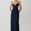 Amila Denim Cupped Maxi Dress – Indigo Blue