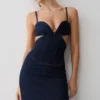 Amila Denim Cupped Maxi Dress – Indigo Blue