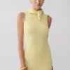 Amilee Scarf Knit Mini Dress – Lemon