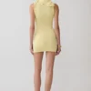 Amilee Scarf Knit Mini Dress – Lemon