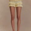 Amy Pointelle Knit Frill Bloomers – Lemon Amy Pointelle Knit Frill Bloomers – Lemon