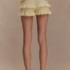 Amy Pointelle Knit Frill Bloomers – Lemon Amy Pointelle Knit Frill Bloomers – Lemon