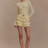 Amy Pointelle Knit Frill Bloomers – Lemon Amy Pointelle Knit Frill Bloomers – Lemon