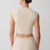 Anahita Linen Front Bows Short Sleeve Top – Natural
