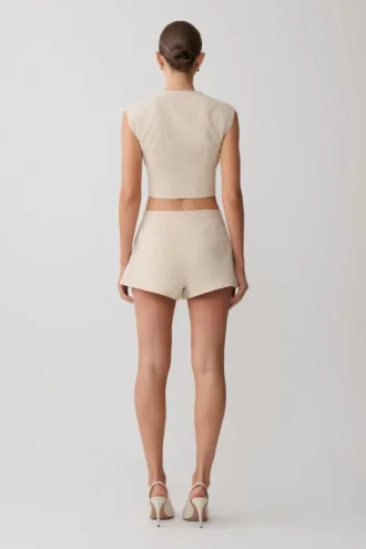 Anahita Linen Short – Natural