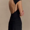 Analia Chiffon Maxi Dress – Black