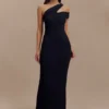 Anastasia One Shoulder Modal Midi Dress – Black Anastasia One Shoulder Modal Midi Dress – Black