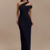 Anastasia One Shoulder Modal Midi Dress – Black Anastasia One Shoulder Modal Midi Dress – Black