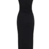Anastasia One Shoulder Modal Midi Dress – Black Anastasia One Shoulder Modal Midi Dress – Black