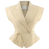 Andina Shortsleeve Linen Top – Natural Beige Andina Shortsleeve Linen Top – Natural Beige