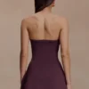 Anette Bandage Knit Strapless Top – Chocolate Anette Bandage Knit Strapless Top – Chocolate