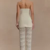 Anette Bandage Knit Strapless Top – Ivory Anette Bandage Knit Strapless Top – Ivory