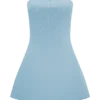 Anette Bandage Knit Strapless Top – Sky Blue Anette Bandage Knit Strapless Top – Sky Blue