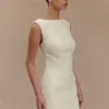 Angela Textured Boucle Mini Dress – Ivory Angela Textured Boucle Mini Dress – Ivory
