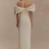 Angelica Taffeta Off Shoulder Bridal Gown – Soft Beige Angelica Taffeta Off Shoulder Bridal Gown – Soft Beige