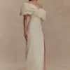 Angelica Taffeta Off Shoulder Bridal Gown – Soft Beige Angelica Taffeta Off Shoulder Bridal Gown – Soft Beige