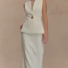 Angelie Suiting Maxi Skirt – Ivory