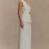 Angelie Suiting Maxi Skirt – Ivory