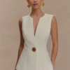 Angelie Suiting Vest Top – Ivory Angelie Suiting Vest Top – Ivory