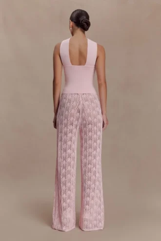 Glinda Crochet Pants – Baby Pink