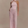 Angelika Twist Front Knit Top – Baby Pink Angelika Twist Front Knit Top – Baby Pink