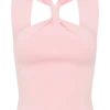 Angelika Twist Front Knit Top – Baby Pink Angelika Twist Front Knit Top – Baby Pink