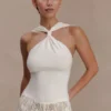 Angelika Twist Front Knit Top – Ivory Angelika Twist Front Knit Top – Ivory