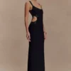 Angelique Beaded Crepe Maxi Dress – Black Angelique Beaded Crepe Maxi Dress – Black