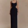 Angelique Beaded Crepe Maxi Dress – Black Angelique Beaded Crepe Maxi Dress – Black