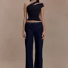 Anna One Shoulder Modal Top – Black Anna One Shoulder Modal Top – Black