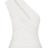 Anna One Shoulder Modal Top – White Anna One Shoulder Modal Top – White